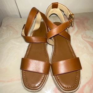 MICHAEL KORS
Lowry Leather Wedge Sandal